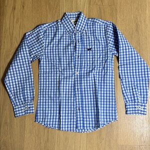 Jack Thomas Blue and White Long Sleeve Button Down Shirt Size Small Boys